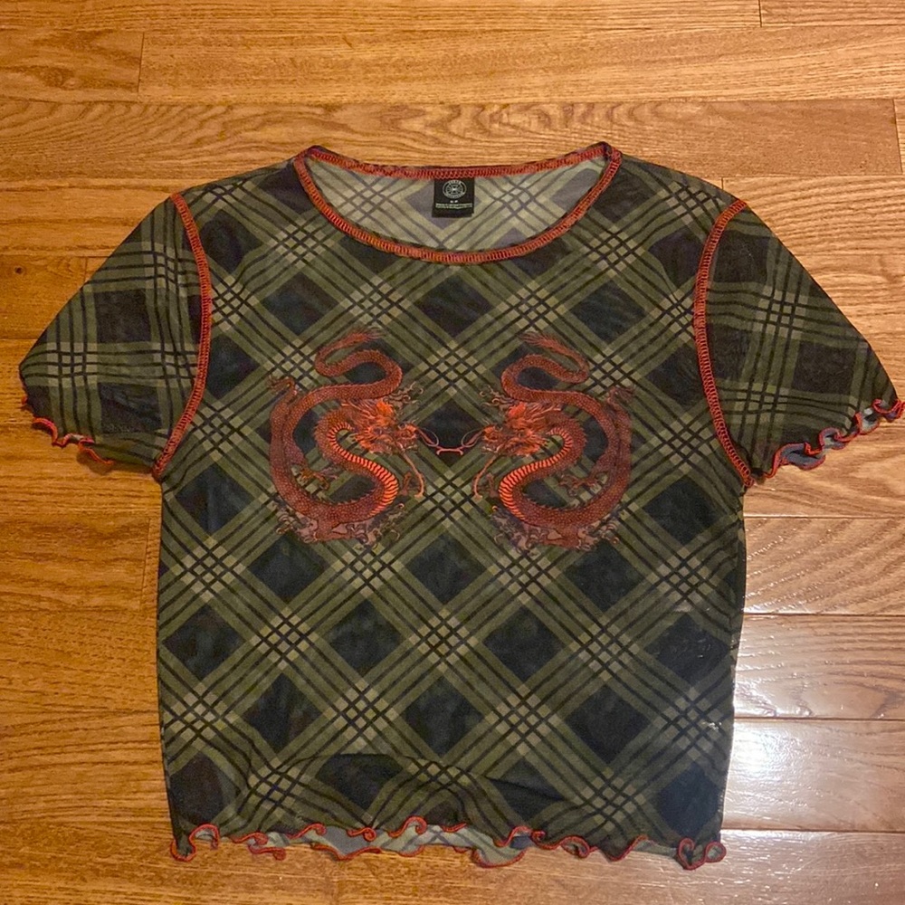 Urban Outfitters Dragon Sheer Mesh top